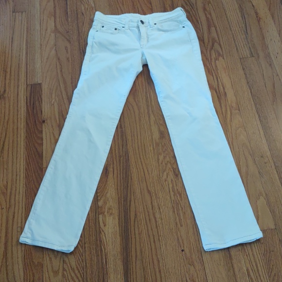 Cimmarron Denim - Women’s Skinny Jeans in White with Gray Contrast Stitching
